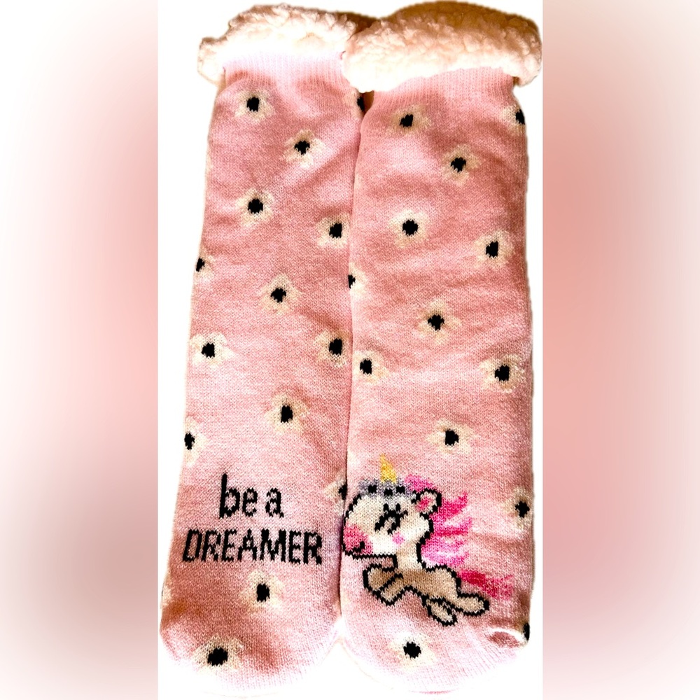 Cute ALE-HOP Thick Socks, Light Pink, NWT, Never Used, Anti-slip, from Europe.